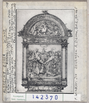 Vorschaubild Albrecht Dürer: Entwurf zu einem Allerheiligenbild. Chantilly, Musée Condée 